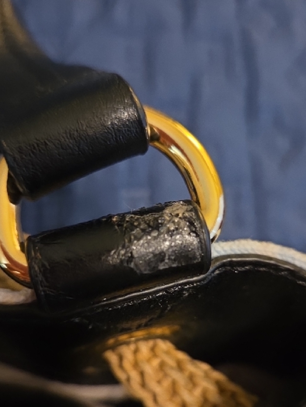 EUC Michael Kors Lrg Blue Tie-Dye Drawstring Shoulder Bag w/matching Wallet SET - Picture 4 of 13